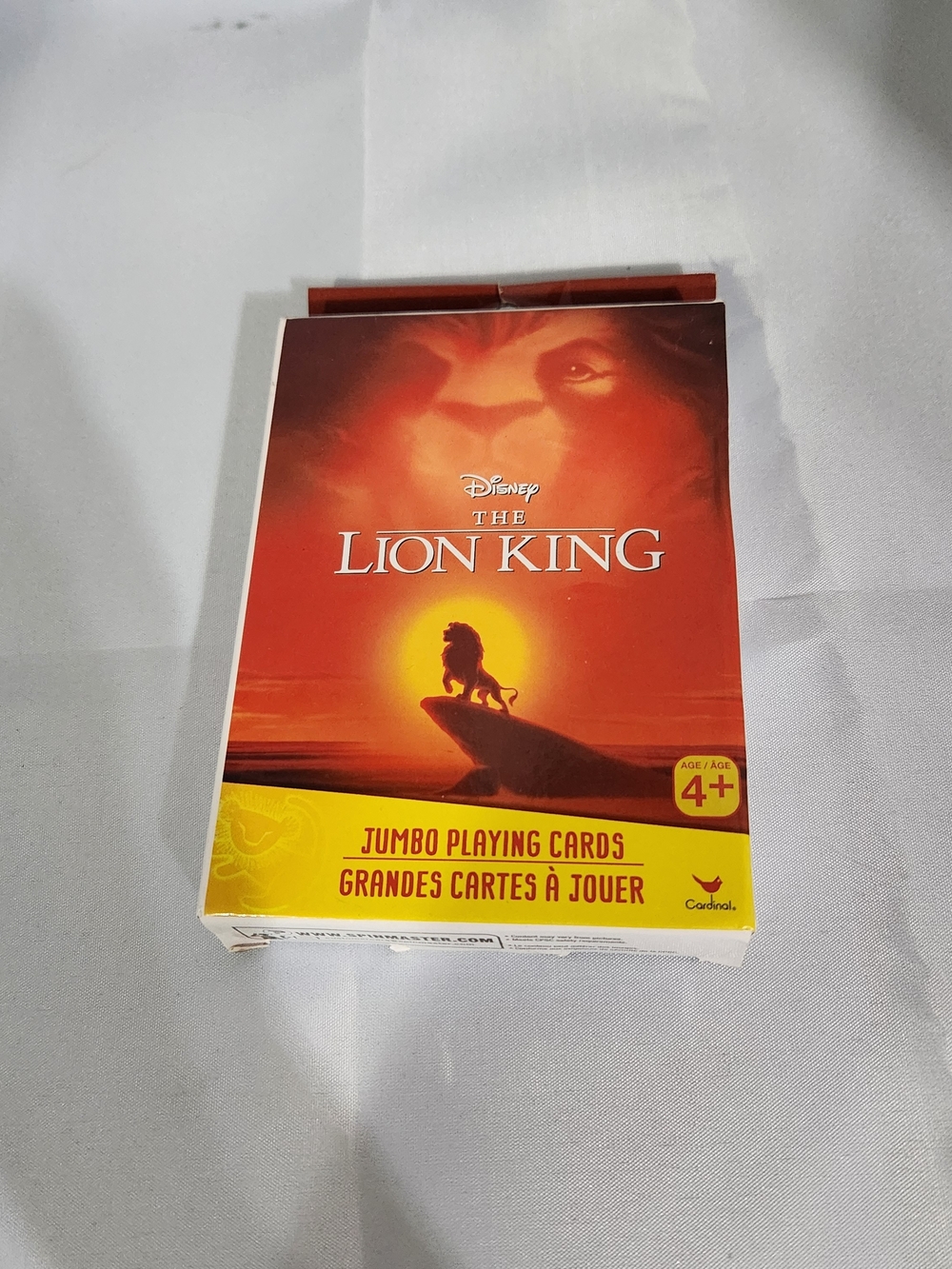 Disney The Lion King Jumbo Playing Cards - Red, Yellow